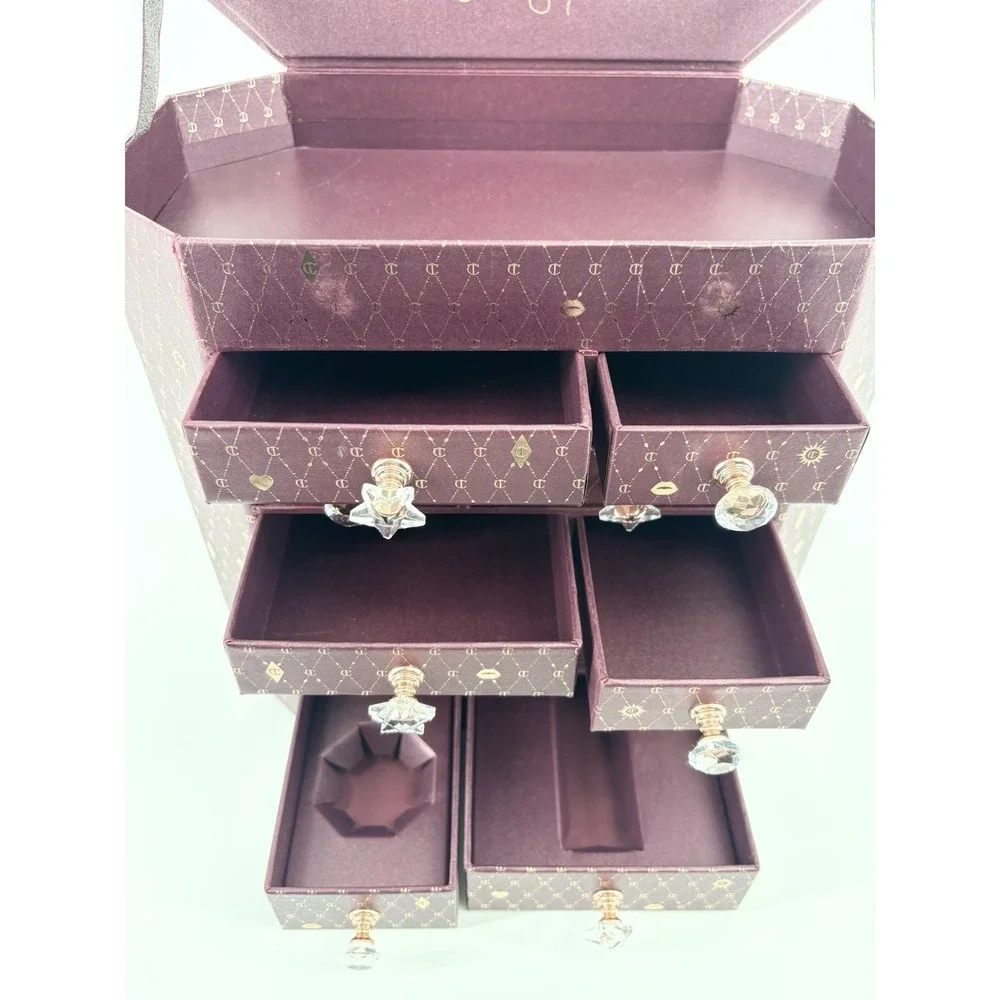 Charlotte Tilbury‎ Advent Calendar 2023 Empty Drawers Chest Burgundy Makeup